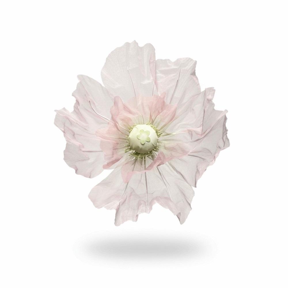 Single Flower Head Simulated Flower Silk Mesh Yarn Large Poppy Silk Screen Flower Beautiful Decoration Stand Props