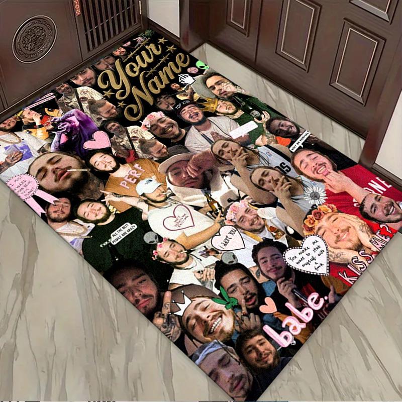 Name Custom Post Malone Carpet Rug for Living Room Bedroom Home Sofa Decoration,Kids Play Non-slip Floor Mat