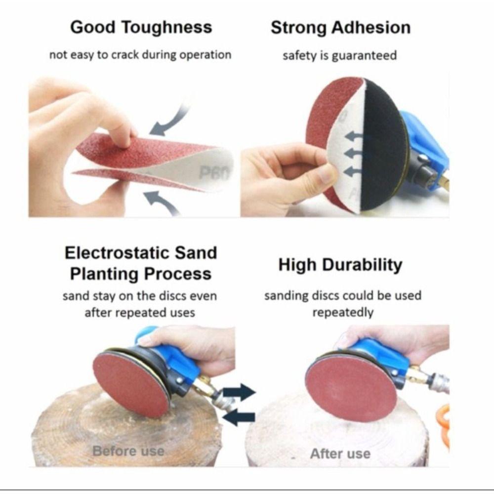 50 Pcs Hard Fiber Sanding Disc Grinding Hand Sanding Tool Sandpaper Abrasive  Furniture