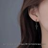 2024 Four-Pointed Star 925 Sterling Silver Needle Stud Earrings: High-End Light Luxury Women's Ear Jewelry