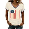 Womens V Neck Short Sleeve T Shirt 250 Years 1776 2026 Graphic Print Casual Loose Fit Top for Everyday Wear