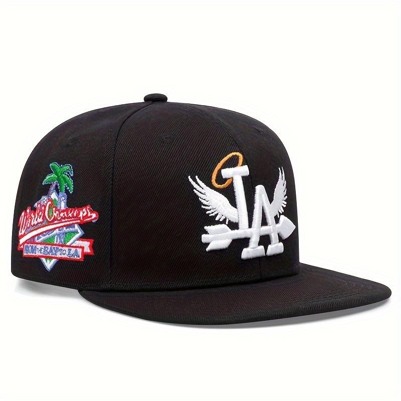 Neuer Buchstaben-Flügelmuster-Seite Kokosnussbaum-Stickerei Mode Hohe Qualität Snapback Herren Vielseitige Freizeit-Baseballkappe
