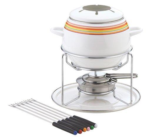 

Pearl Metal Delicious Cook Enamel Oil Fondue Pot Set H-9074