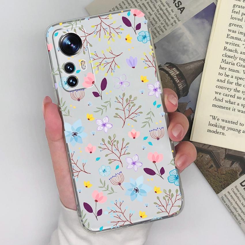 For Xiaomi Black Shark 1 2 3 4 5 Pro 12 12S 12X 12T 13 15T Elegant Flower Phone Case Soft Transparent Silicone Shockproof Shell For Xiaomi Bumper Capa