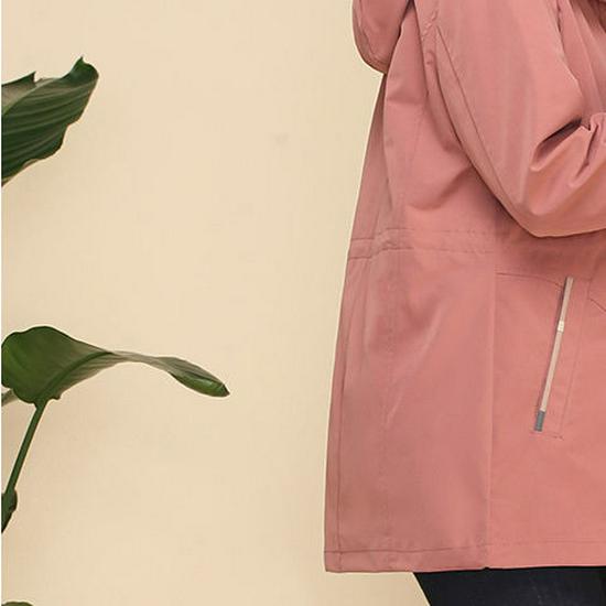 Women's Plus Size Hooded Short Jacket - Casual Spring/Autumn Outerwear for Middle-Aged Women