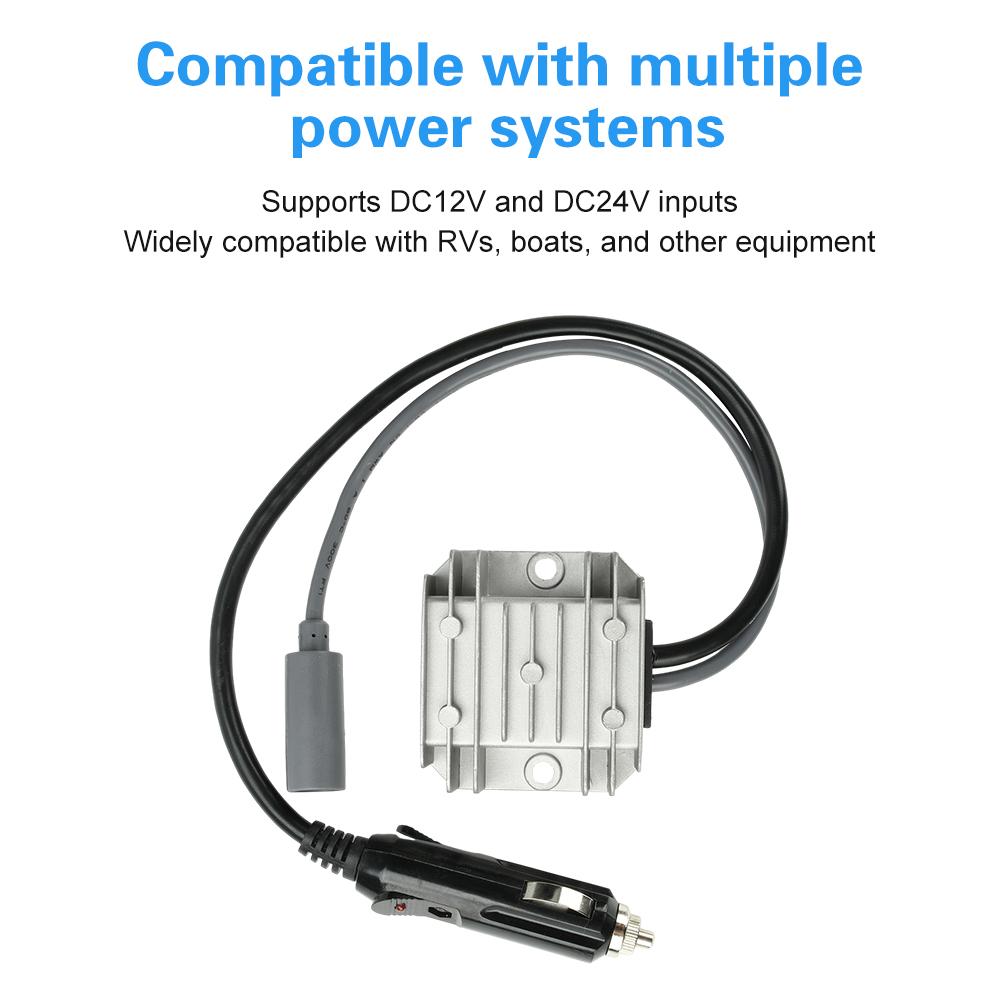 DC12V/24V to 30V 3.5A Mini DC Step-Up Converter with Cigarette Lighter Plug for RVs