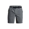 Elastic Waistband 2-In-1 Mid-Rise Fitted Outdoor Sports Casual Shorts Men Bottoms Grey 1370033-012