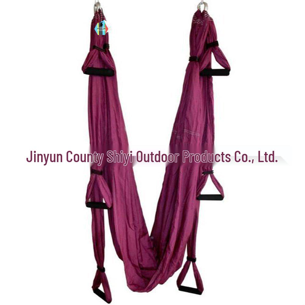 Aerial Yoga Hammock with 6 Handles - Non-Elastic Nylon for Studio Inversion Fitness