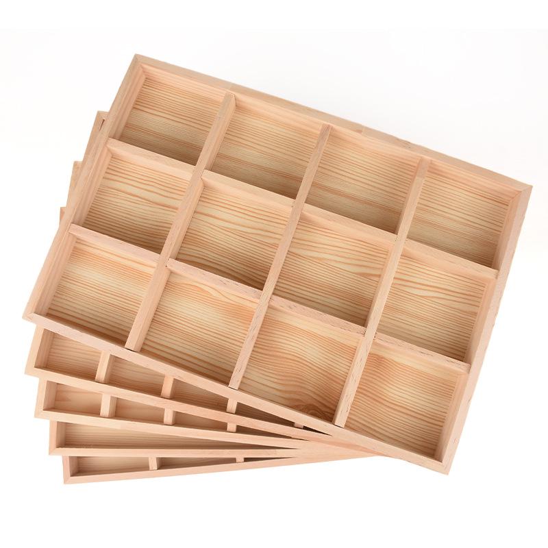 Japanese Style Solid Pine Wood Jewelry Display Tray