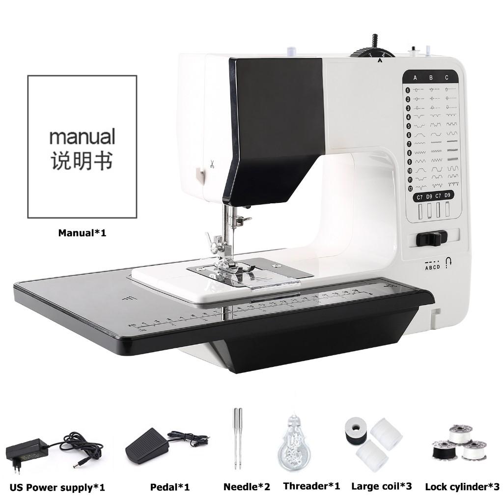 

Многофункциональная мини-швейная машина с 38 стежками, электрическая швейная машина с двойной нитью и удлинительным столиком 38 Stitches