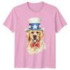 Patriotic Golden Retriever Dog Unisexs TShirt