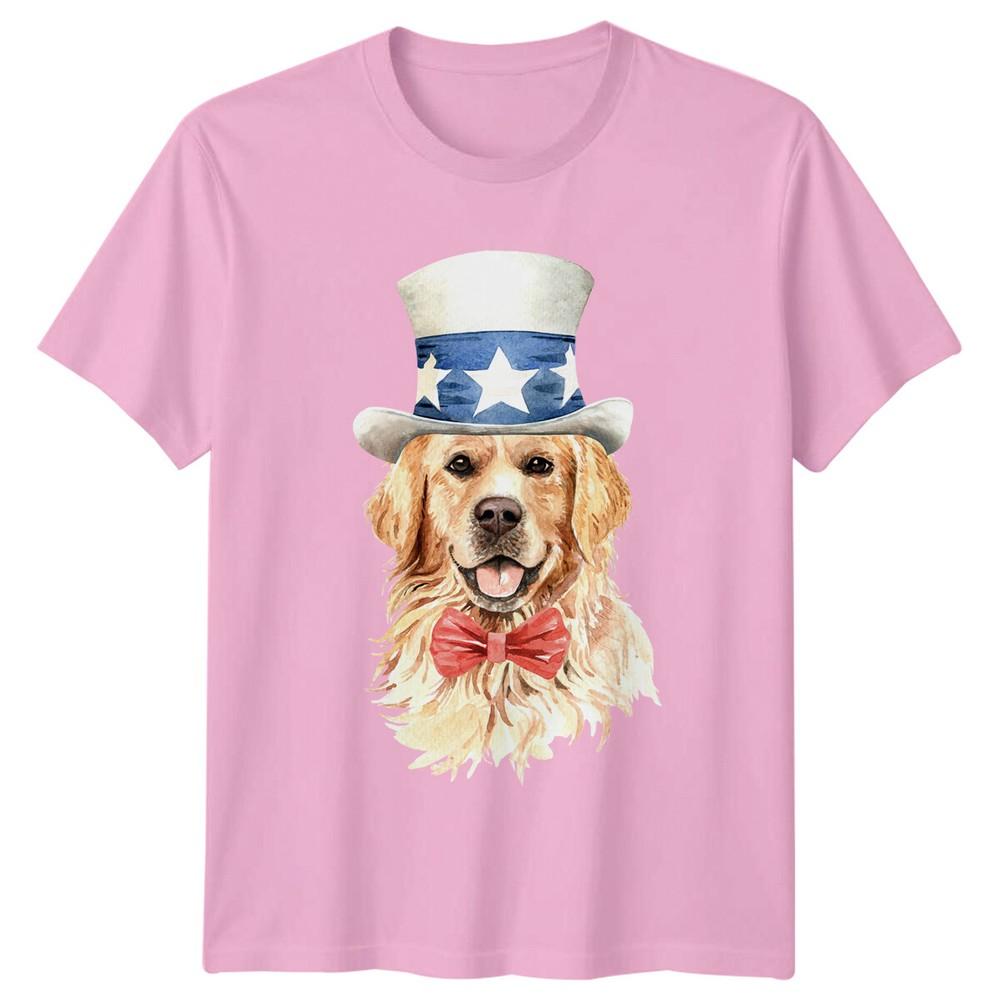 Patriotic Golden Retriever Dog Unisexs TShirt