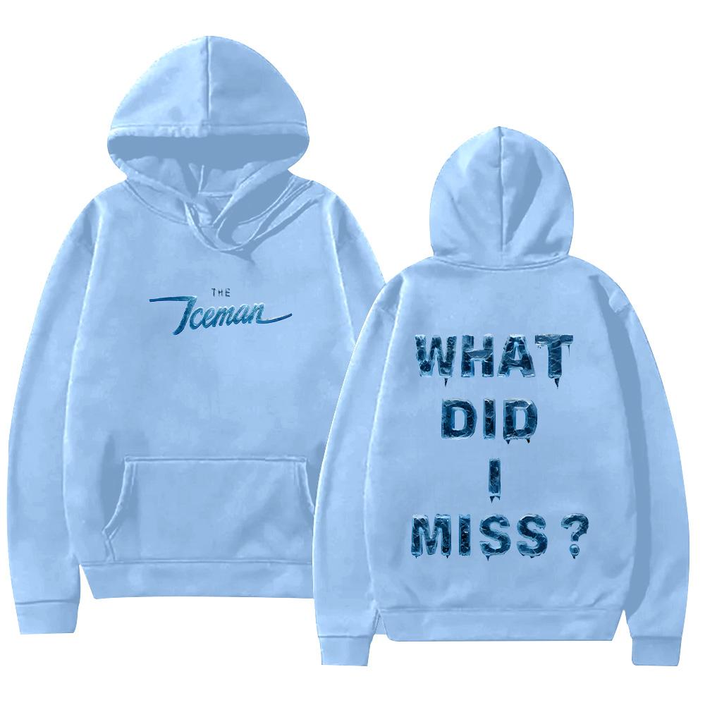 Drake ICEMAN “Cosa Mi Sono Perso?"""Felpa A Double Face con Grafica Lettere Frozen Pullover Estetica Fredda Streetwear Unisex Vestiti Larghi"""