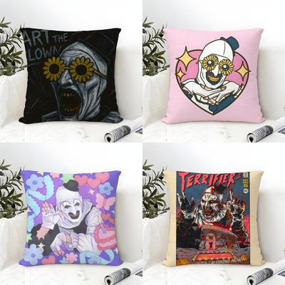 Pillow Case Cotton Linen Fabric Square Zipper Pillowcase Home Decorative Living Room Slasher Film T-Terrifier Horror Movies 2