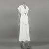 Womens 2-Piece Set V-Neck Sleeveless Top Long Skirt Elegant Blazer Style Dress