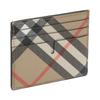 Burberry Check Color Block Design PU Card Holder Unisex Accessories Beige 81123051