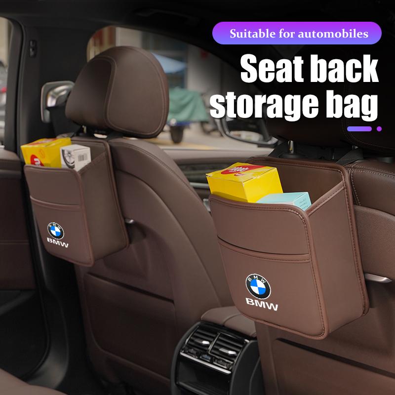 TWDG8 Car multifunctional storage box folding leather Garbage bag For BMW X1 X3 X5 X6 X7 1 3 5 7 Series E70 E87 F40 F48 G20 G30 G32 i7