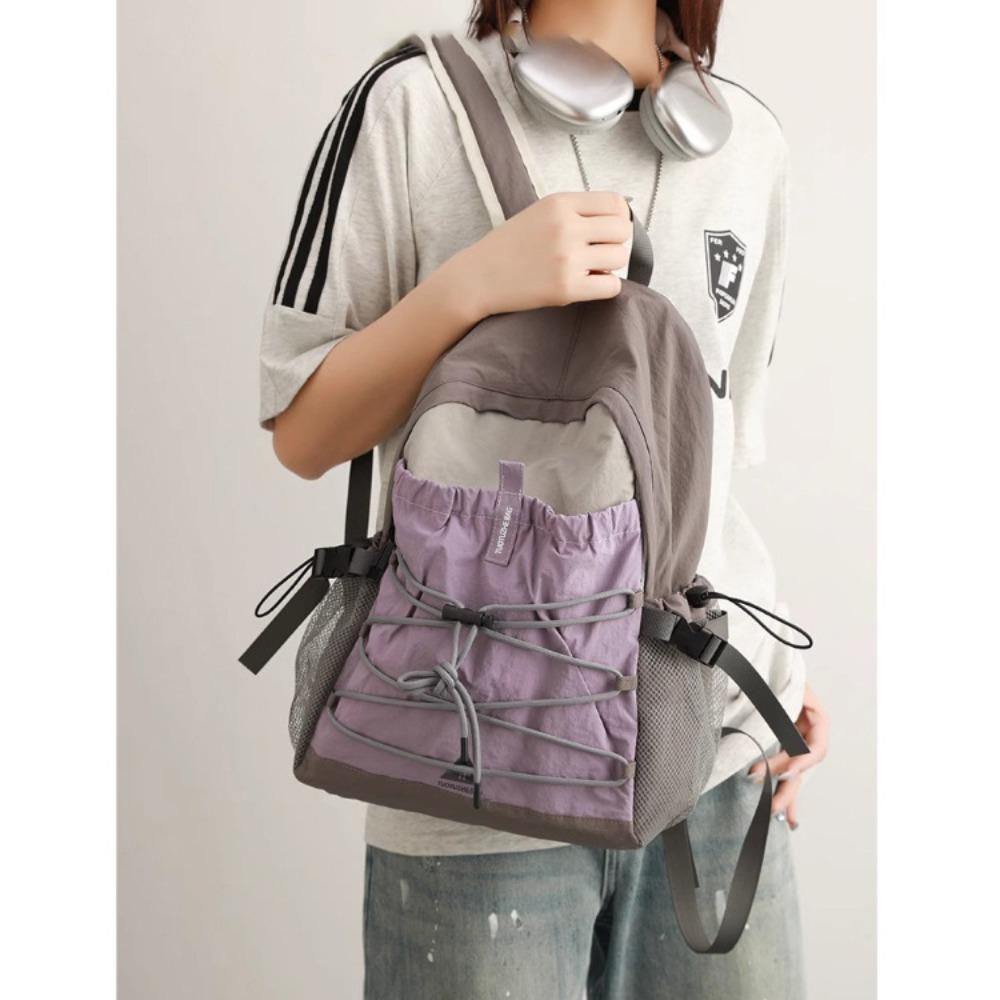 Simple backpack, new female college student schoolbag, outdoor sports backpack, mountaineering bag, short-distance travel bag.