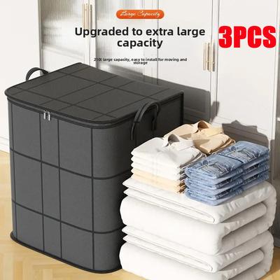 Thickened Black Woven Cotton Quilt Storage Bag for Moving Packing Special Large Size Non-Woven Fabric Storage Bag for Clothes