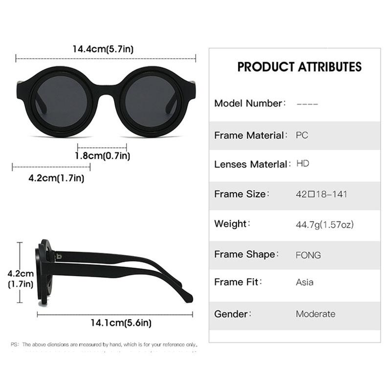 Fashion Vintage Round Sunglasses Women For Men Sun Glasses Punk Shades Luxury Brand Designer Classic Steampunk Shades Uv400