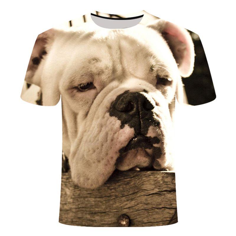 Crew Neck T-Shirt 3D Animal Short Sleeve T-shirt
