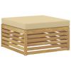 Outdoor Sofa Set with Cushions 7 pcs White and Beige