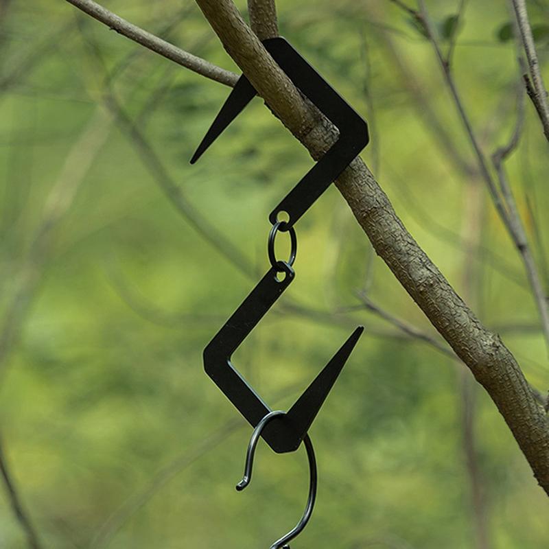 Flat S Hook Durable Hanging Hooks Hanger Outdoor Storage Travel Camping Hiking Gardening Tools Item Organizer