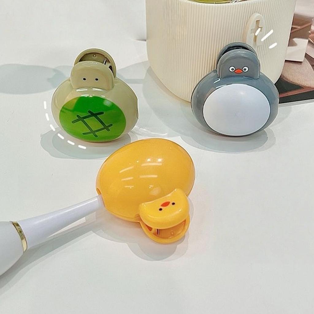 Toothbrush Head Cover Hygienic Case With Strong Spring Cartoon Design Ventilated Storage For Manual Electric Brushes