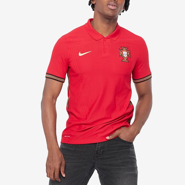 Nike Portugal National Team Home Match Training Short-Sleeve Soccer Jersey Men Tops Red CD0587-687