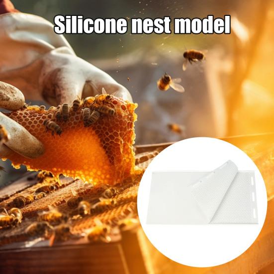 2 Pcs Silicone Beeswax Sheet Beeswax Press Embosser Machine Beeswax Honeycomb Making Mold for Beekeeping Accessory