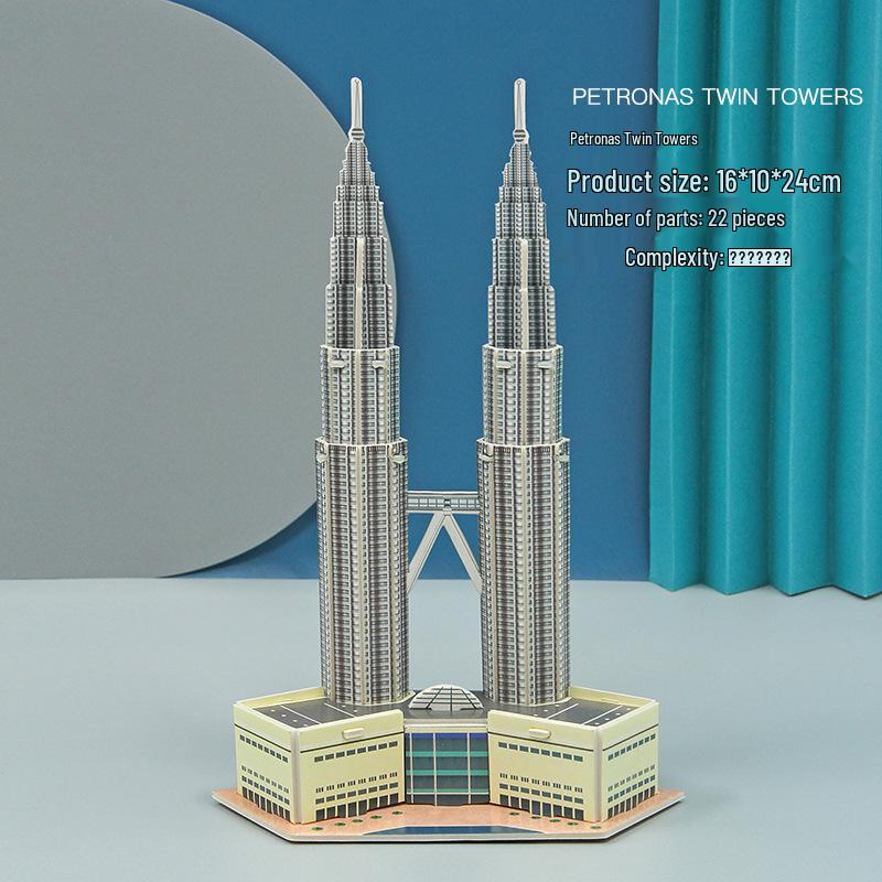 3D Puzzle: Famous World Buildings DIY Model Toy for Kids