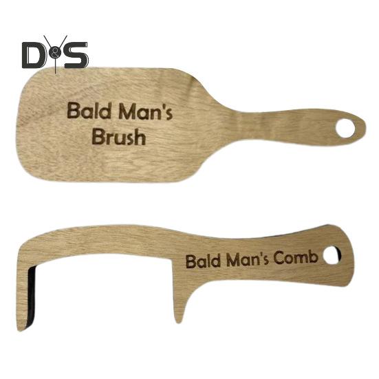 

Расческа для лысого человека, портативная маленькая деревянная щетка для волос, игрушка для лысых мужчин, инструмент для ухода за волосами, семья, друзья, кляп для взрослых, подарок set