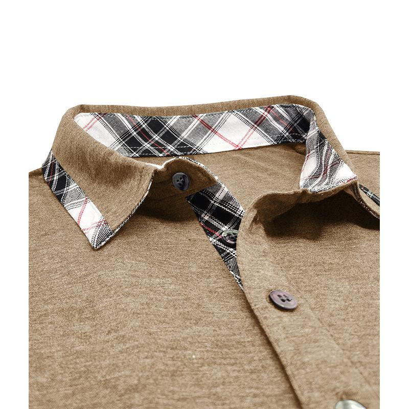Summer Men's Short Sleeved Lapel T-shirt Top