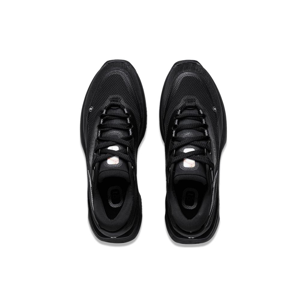 Li Ning SOFT WARM Textile, Synthetic Leather Low top Casual Shoes Men's Black AGLT121-6