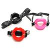 Reusable Silicone O Ring Mouth Gag, Lips Shape Open Mouth Restraint for Couples, Soft BDSM Bondage Adult Toy