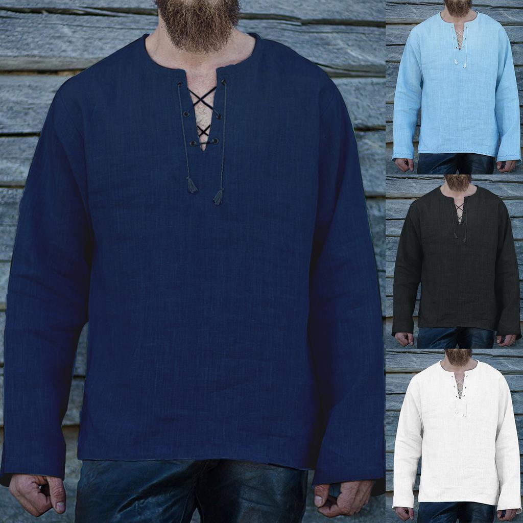 2021 Spring Summer Casual Fashion Cotton Linen Solid Colour Long Sleeve