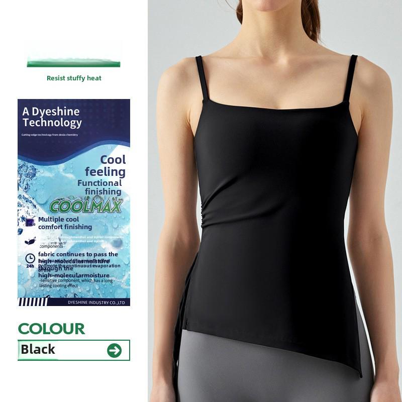 

Женский приталенный плиссированный топ для йоги со встроенным бюстгальтером и регулируемыми бретелями Large