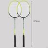 2x Badminton Rackets Lightweight Tennis Racquets for Lawn Gym Indoor Outdoor Orange