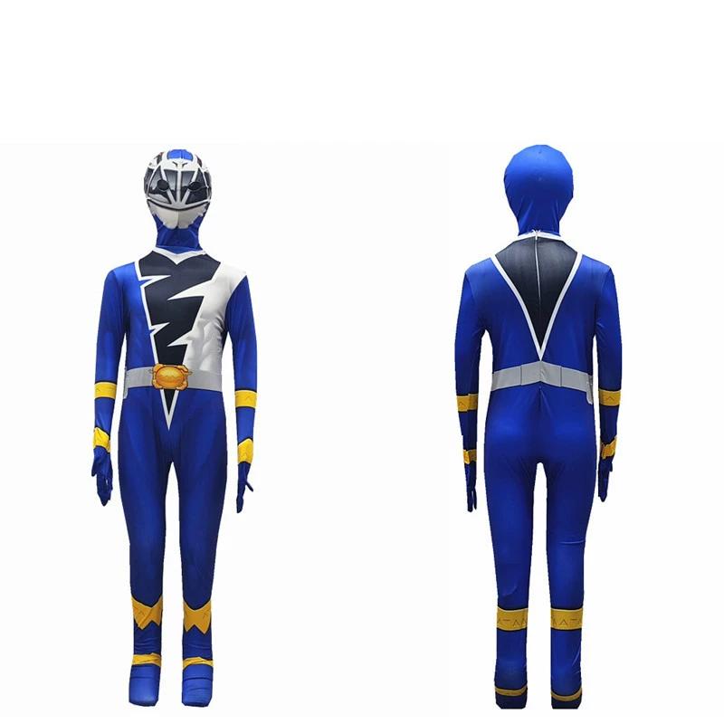 Kids Boys Superhero Rangers Team Jumpsuit Mask Clothes Set Cosplay Costumes Halloween Birthday Party Zentai Suit Outfits