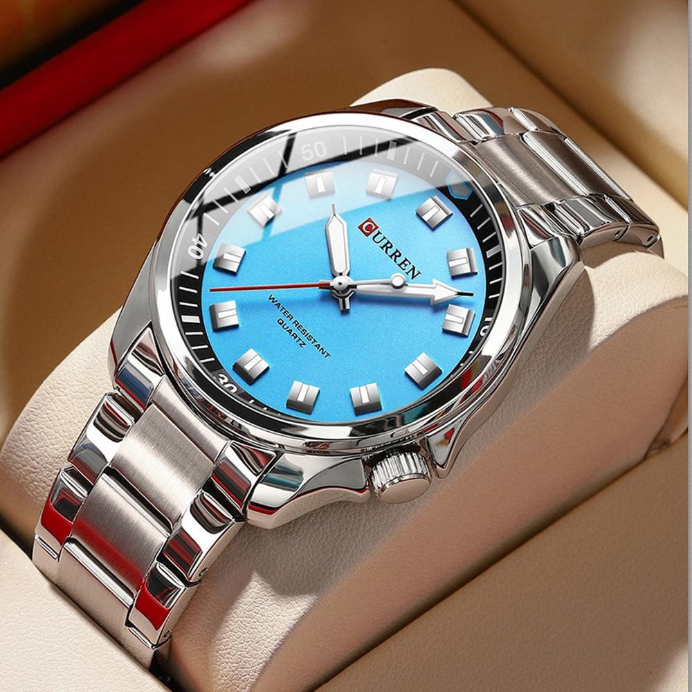Luxury Watch Business Waterproof Male Clock Luminous Stainless Steel Quartz Men Watch