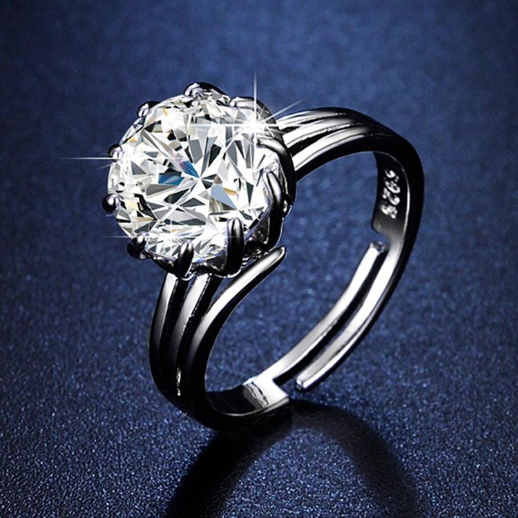 

Кольцо с бриллиантом Lotus в 3 карата, технология Lucky Yellow Diamond, цвет бриллианта, открывающееся кольцо для женщин Opening Adjustable