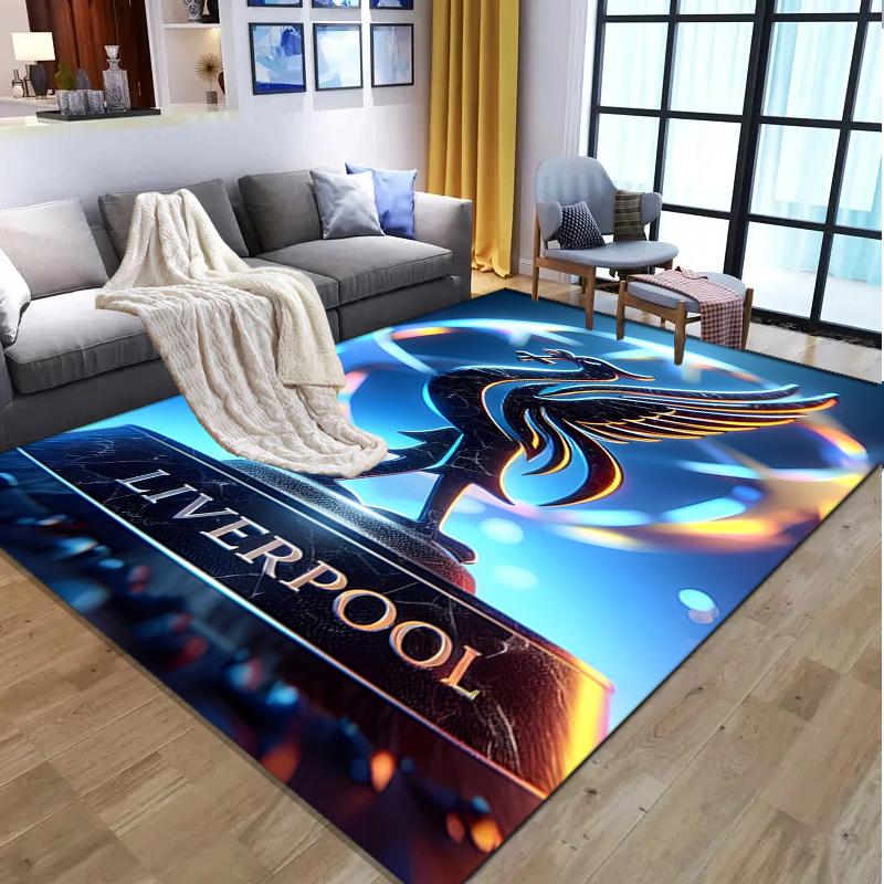 Liverpool F.C Pattern Rug, Indoor/Outdoor Mat, for Picnic, Gameroom, Bedroom, Office, Living Room, Home Decor Carpet, Birthday Gift