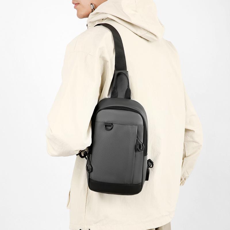 Men'S Stylish Shoulder Sling Bag - Compact Waist Pouch With Multiple Compartments (Fits Phone, Wallet & Keys) Chest Pack