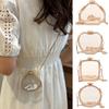 Gold Lock Buckle Clear Acrylic Chain Bag with Chain Strap Small Clutch Purse  Wedding