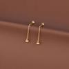 Stainless Steel Threaded Bead Tassel Earrings for Women - Trendy, Fashionable, and Versatile Ear Studs
