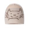 New Cute Cat Cashmere Hat Women's Autumn and Winter Warm and Cold Face Small Ear Protection Knitted Hat Cold Hat Tide
