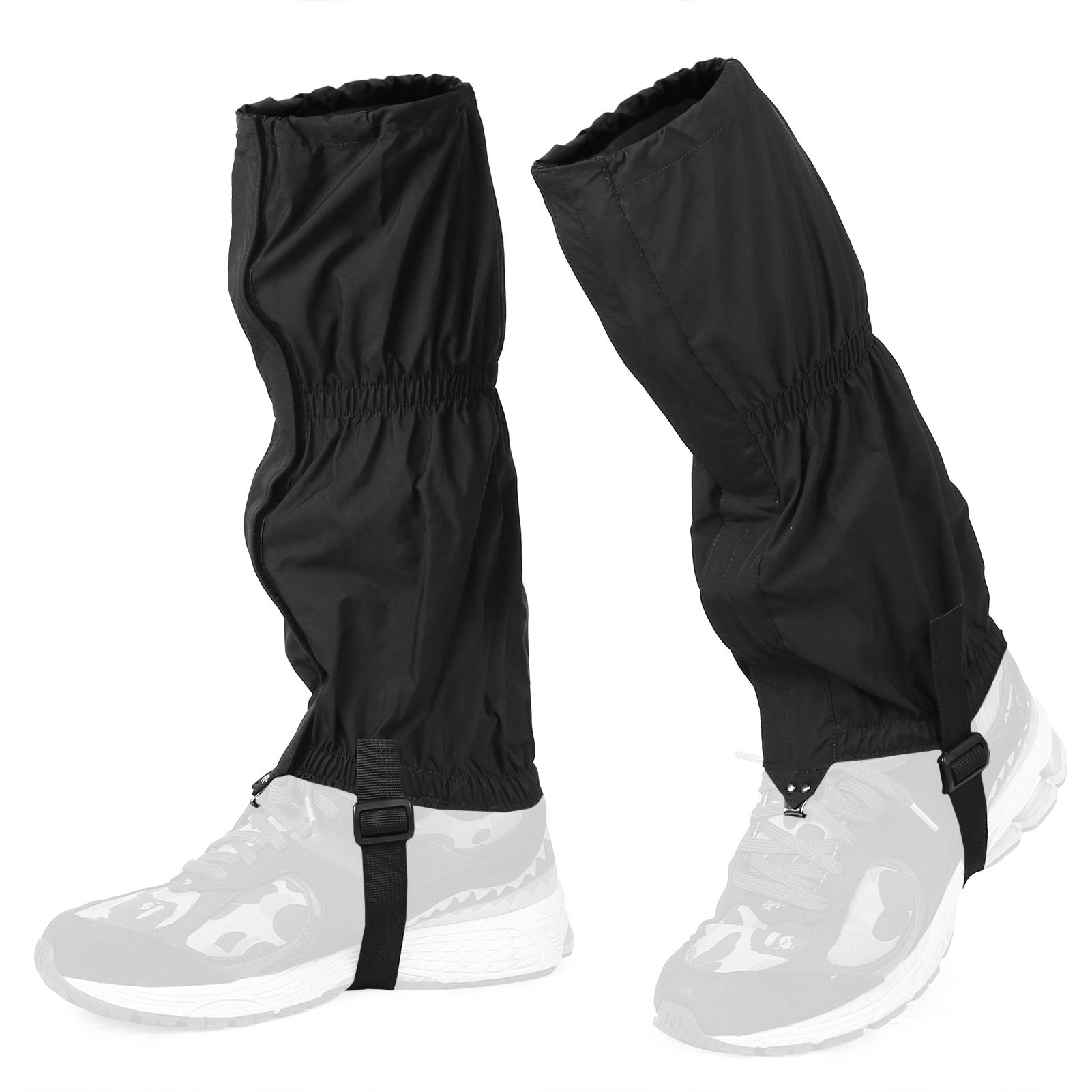 

Гетры для ног, водонепроницаемые регулируемые гетры для зимних ботинок для пеших прогулок, альпинизма чёрный