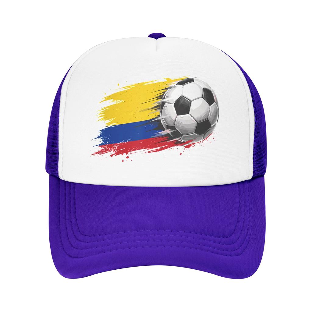 Netz-Sonnenhut Kolumbien Kolumbien Flagge Frühling Trucker-Kappe Für Paar Frauen yk Retro Sonnenschutz K-Pop Rock Baseballkappe