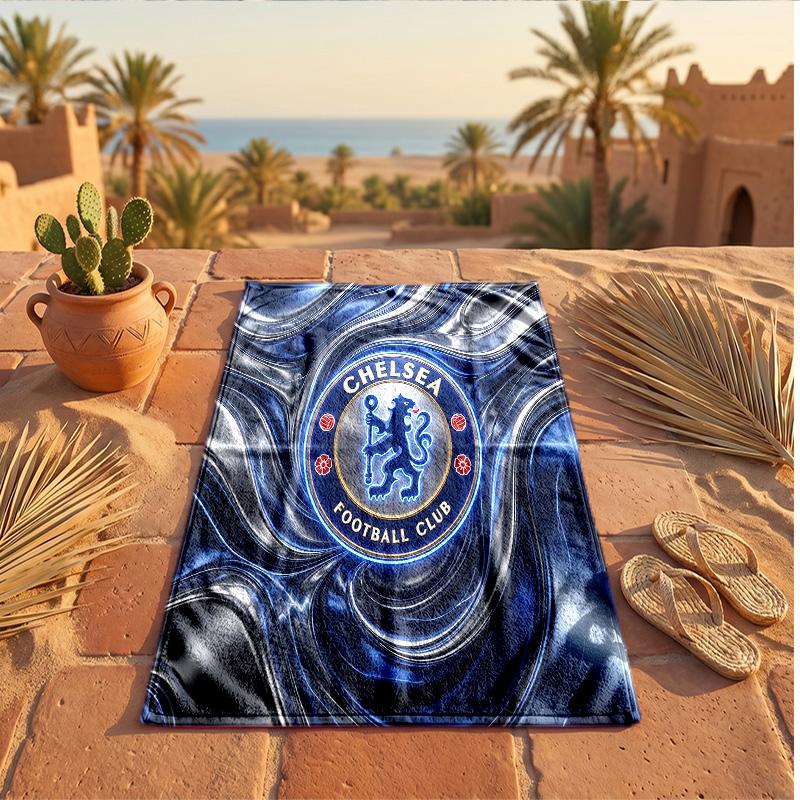 Asciugamano da Spiaggia in Microfibra con Stampa Chelsea FC Asciugatura Rapida Assorbente Grande Asciugamano per Spiaggia Nuoto Viaggio