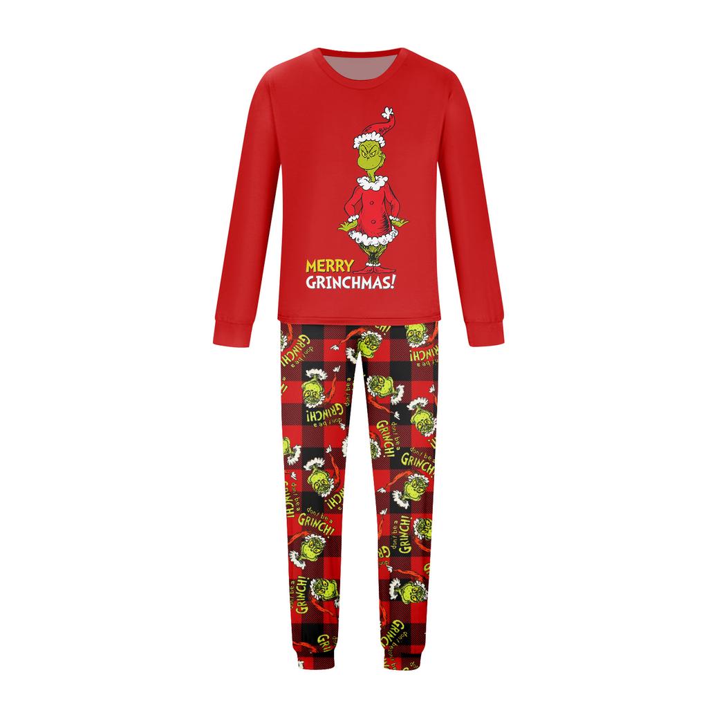 Druck Niedliches Familien-Set Pyjamas, Hauskleidung, Familien-Set Langarm-Oberteil Hosen-Set
